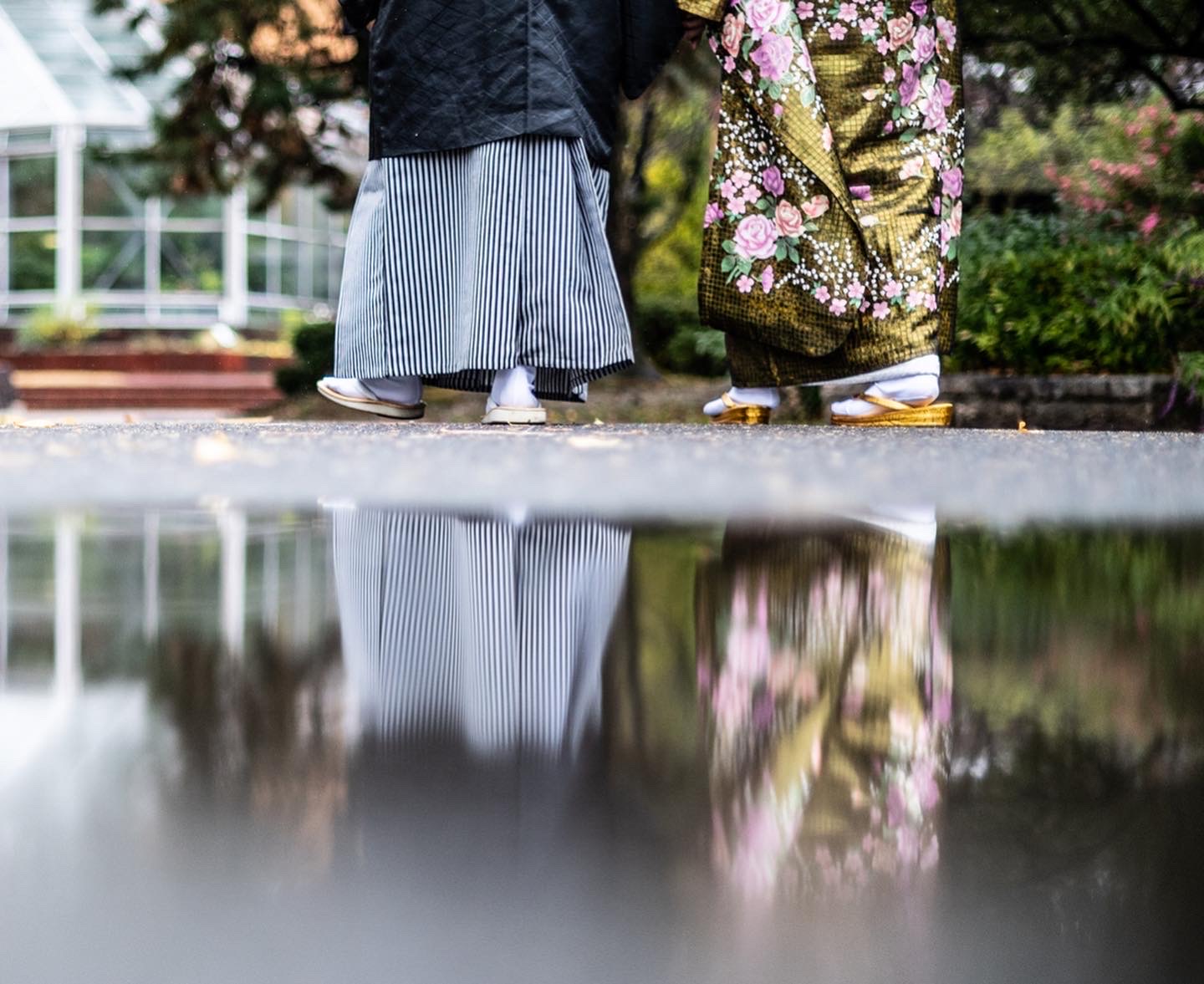 雨上がりにリフレクションショット